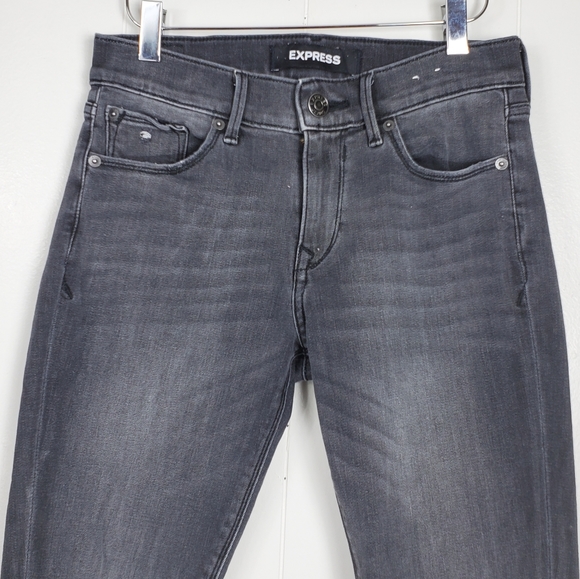 Express stretch mid rise gray legging size 2 - Picture 2 of 15